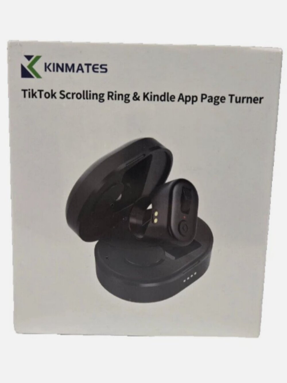 Kinmates Tiktok Scrolling Ring & Kindle App Page Turner, Black, New in Box